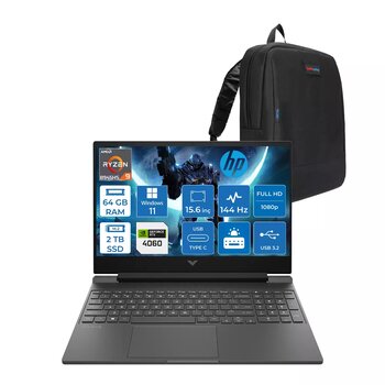 Hp Victus W15FB3006NT Ryzen 9 8945HS Aı 64GB Ddr5 2tb SSD 8GB/RTX4060 300NITS 15.6" Fhd IPS 144Hz WIN11WIN11PRO Gaming Taşınabilir Bilgisayar WB82WCEAW19+ZETTAÇANTA