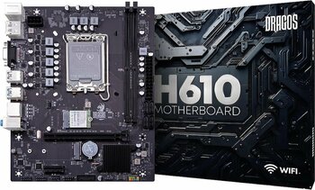 Dragos Pro H610m-E M.2 Sata Wi-Fi+Bt Ddr4 3200mhz Usb 3.2 Hdmi Dp Vga Ses G.Lan 1700p Anakart