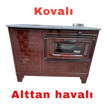Arısoy Paris Kuzine Soba Uyuyan  Alttan Havalı Odun Ve Kömür Sobası Kovalı