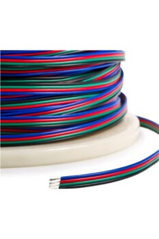 Genel Markalar10 Metre Rgb Kablo 4 Lü Şerit Led Kablosu 4X0.22 Kalaylı %100 Bakır