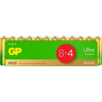 GP Ultra Alkalin AA Boy Kalem Pil 12'li 661082