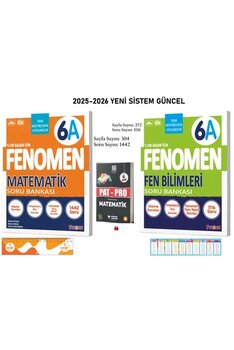 Fenomen Yayıncılık Fenomen 6. Sınıf 6 Matematik A Ve 6 Fen Bilimleri A Soru Bankası Seti+Pat-Pro Matematik S.b