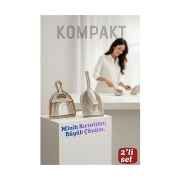 Profesyonel 2'li Fırça Faraş Seti El Süpürgesi & Mini Kürek Toz Toplama Seti  Nemere - 0 - 19 lt - Renkli