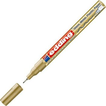 Edding 780Cr Markör Boya Kalemi (Hobi Ve Sanat Kalemi) 0.8 Mm Yuvarlak Uçlu Altın (10 Lu Paket) - Yok