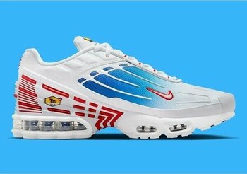 Nike Tn Air Max Plus 3 White University Blue - 38 - Çok Renkli