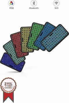 Torima M7 Siyah Kablosuz Rgb Işıklı Bluetooth Mini Klavye