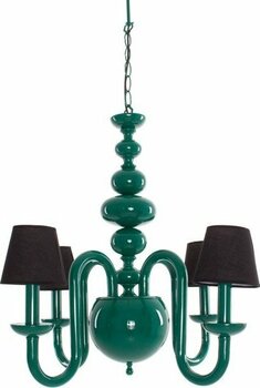 Umur Aydınlatma Roda 4'lü Yeşil Siyah Şapkalı Sarkıt Avize