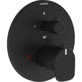 VitrA Root Round A4269536 Ankastre Termostatik Duş Bataryası(V-Box Sıva Üstü Grubu),Mat Siyah