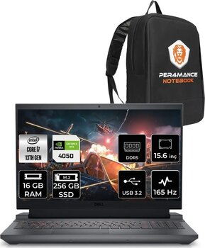 Dell G15 5530 İ7 13650Hx 16Gb 256Gb Ssd Rtx4050/6Gb 140W 165Hz 15.6'' Fhd Fdos Gaming Laptop & Per4