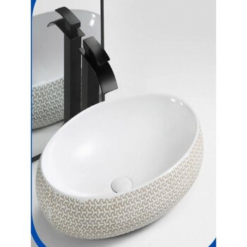 Tezgah Üstü Seramik Çanak Lavabo Banyo Lavabosu - Çok Renkli