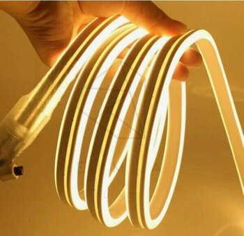 220 Volt Neon LED Tak Çalıştır 6X12MM Esnek Hortum LED Suya Dayanıklı Şerit Aydınlatma - 50 m - Gün Işığı