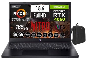 Acer Nitro V15 Anv15-41 Amd Ryzen7 7735Hs 96Gb Ddr5 Ram 2Tb Ssd Freedos 15.6 Inç Fhd 165Hz 8Gb Rtx4060 Taşınabilir Bilgisayar Nhqsfey00315+Weblegelsınçanta