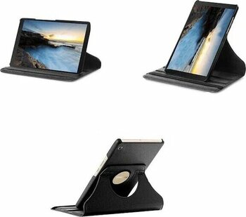 Polham iPad Mini 6 2021 Standlı Siyah iPad Mini 6 Uyumlu Suni Deri Tablet Kılıfı