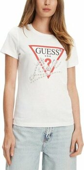 Guess Pearls Kadın Beyaz Regular Fit T-Shirt W5YI40I3Z14-G011 - S
