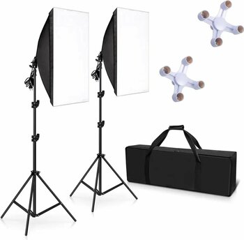 FototekFotoğraf 50x70cm 4 Duylu Softbox Sürekli Işık Seti