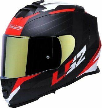 Ls2 Storm 2 Nerve Kırmızı Full Face Motosiklet Kaskı Gold Camlı - M