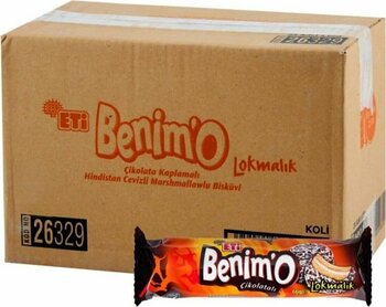 Eti Benimo Çikolata Kaplı Hindistan Cevizli Bisküvi 80 Gr. X 18 Adet