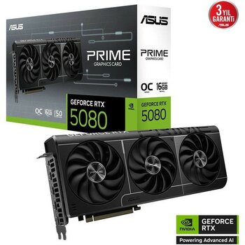 Shopwave Asus PRIME-RTX5080-O16G, 16GB, 256BIT, Gddr7, 1xhdmı, 3xdp Gamıng Ekran Kartı