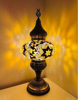 Dez Home Dezhome Masaüstü Otantik Mozaik Lamba Bohem Abajur - Renkli