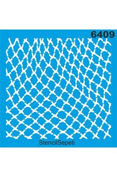 StencilSepeti Balık Ağı Balık Stencil Boyama Şablonu
