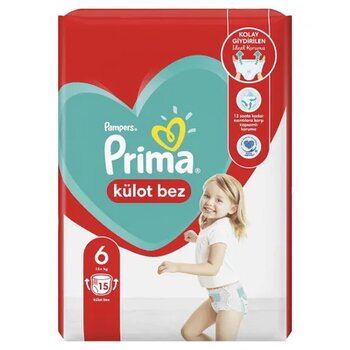 Prima Pants No:6 XLarge 15 Adet Külot Bebek Bezi