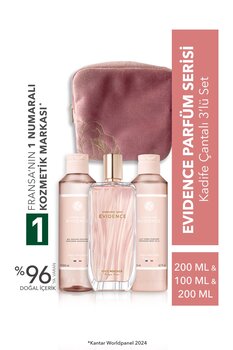 Yves Rocher Evidence Parfüm Serisi Kadife Çantalı 3’lü Set