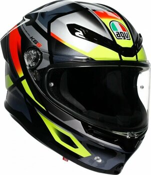 AGV K6 S Erazer Black Red Yellow Fluo Kapalı Kask