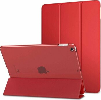 Pilanix Apple Ipad Mini-Mini 2-Mini 3 Kılıf Standlı Kapaklı Arkası Şeffaf Sert Smart Case Kırmızı - İpad Mini-Mini 2-Mini 3