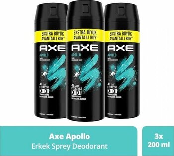 Axe Erkek Apollo Sprey Deodorant 3 X 200 Ml