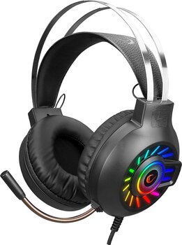 Rampage Zengibar RM-K44 Siyah RGB 7.1 USB Kablolu Kulak Üstü Oyuncu Kulaklığı
