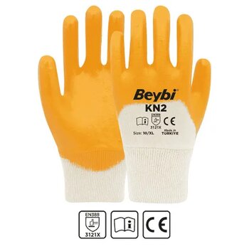 Beybi KN2+ Pamuk NO:9 Koli Nitril Eldiven