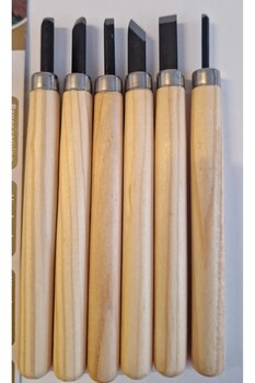 Keep Smiling 6 LI Ahşap Oyma Seti - Ağaç Oyma Hobi Seti