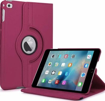 Microsonic iPad Mini 4 Kılıf 360 Dönerli Stand Mor iPad Mini 4 Uyumlu Sentetik Deri Tablet Kılıfı