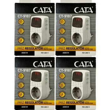 Cata Ct 9187 Akım Korumalı Priz Regülatör Ct-9187 4Lü Paket