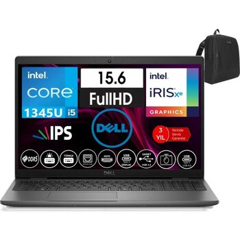 Dell Latitude 3550 Intel Core I5 1345U 32GB Ddr5 256GB SSD 15.6" Fhd IPS WINDOWS11PRO Taşınabilir Bilgisayar WN005L35501531+ZETTAÇANTA