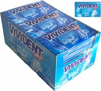 Vivident Cüzdan 45 dakika Yeşil Naneli 18'li Sakız