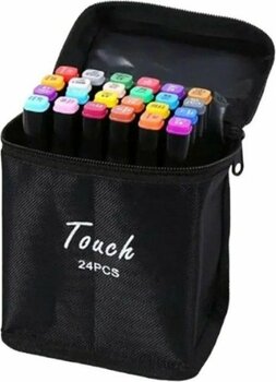 Tifoys 24 Adet Çift Taraflı Marker Keçeli Kalem Seti Çantalı - Karışık