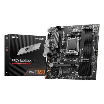 MSI MB PRO B650M-P AM5 DDR5 6000 MHz HDMI DP VGA 2X M.2 USB 3.2 2.5G LAN mATX Anakart