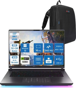 Asus Rog Strix G16 G615JMR-S5049 Intel® Core™ I7 14650HX 32GB 4tb Ssd+4tb SSD 8GB/RTX5060 Gddr7 115W 16 Inç 2,5k (2560 x 1600, Wqxga) 240Hz 3ms WINDOWS11HOME Gaming Laptop WS5049H16+ZETTAÇANTA