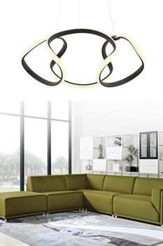 İstanbul Avize İstanbul Avize Damla Siyah Ledli Modern Beyaz Power Led Avize