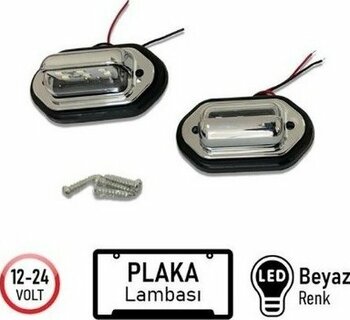 Carub Plaka Lamba 12-24V Nikel Smd Ledli Beyaz - 2 Adet