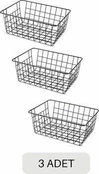 Armarks 3 Adet Tel Sepet, Masaüstü Organizer, Organizer Sepet, Düzenleyici Organizer, Dolap Içi Organizer