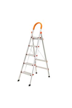 Asil Alüminyum Katlanır Merdiven 5 Basamak | 150 Kg | Hafif Çok Amaçlı Lüks Ev Tipi Merdiven