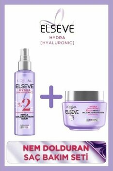 Elseve Hydra Hyaluronic 72 Saat Nem ile Dolgunlaştıran Maske 300ML ve Nem ile Dolgunlaştıran Serum