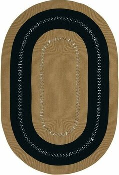 Cool Halı Luke 864 Mutfak Halısı Dekoratif Halı Yolluk Antre Hol Halısı Oval Banyo Halısı Hasır Balkon Halısı - 80 x 150 cm - Siyah - Kahverengi