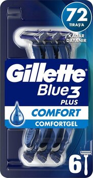 Gillette Blue3 Plus Comfort Kullan At Tıraş Bıçağı 6 Adet