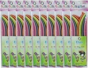 ELUX Quilling 10'lu Okul Sınıf Seti (İNCE) 0,5x50 Cm (10 Ürün)