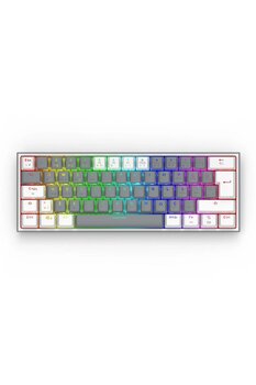 Redragon K616 Fizz Pro Rgb Red Switch 2.4ghz Kablosuz Türkçe Mekanik Oyuncu Klavyesi Gri, Beyaz