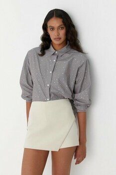 MARKALİSTE Vatkalı Taşlı Gömlek Kahverengi - 42