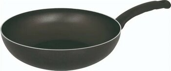 Mehtap Teflon Wok Tava - 24 Cm Siyah
